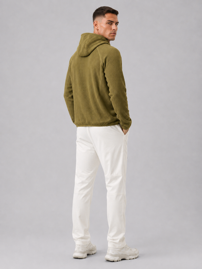 Loose Fit High-Collar Hooded Pullover