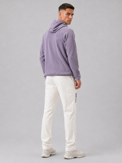 Loose Fit High-Collar Hooded Pullover