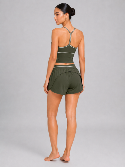 Women’s Padded Activewear Top & Shorts Set