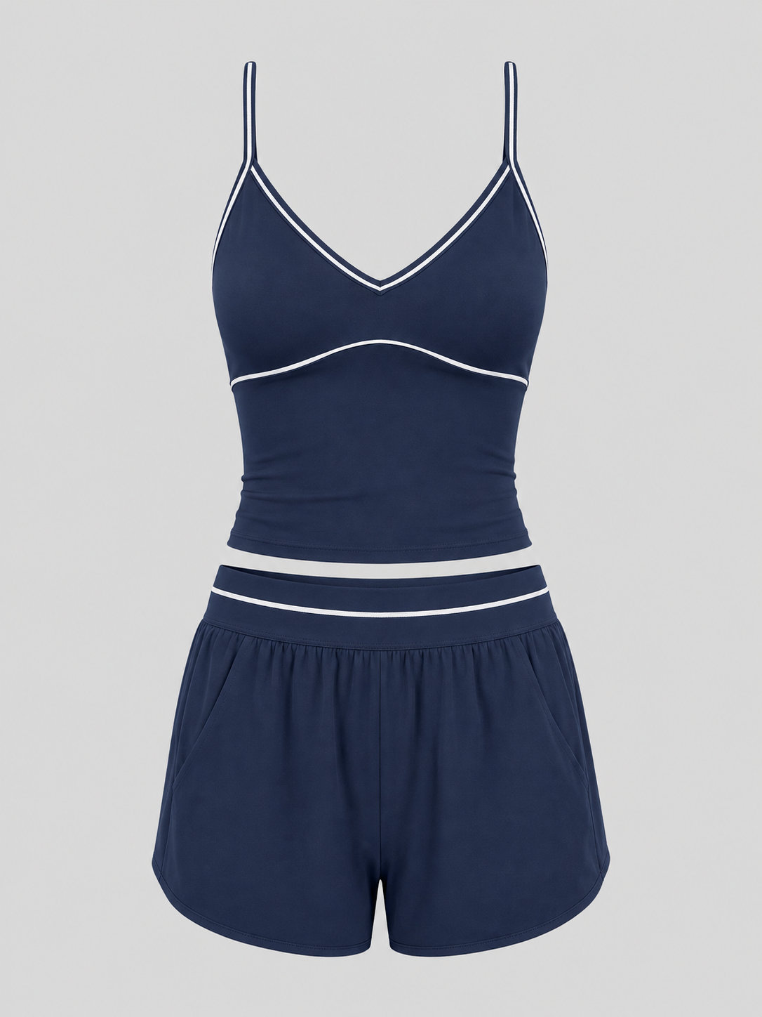 Women’s Padded Activewear Top & Shorts Set