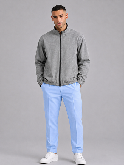 Stand Collar Lightweight Zip Jacket