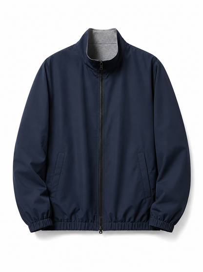 Stand Collar Lightweight Zip Jacket
