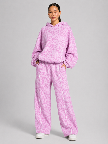 Women’s Leopard Print Long Sleeve Activewear Set