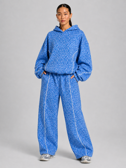 Women’s Leopard Print Long Sleeve Activewear Set