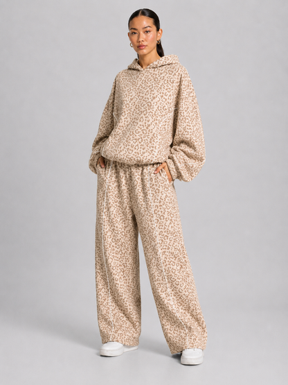 Women’s Leopard Print Long Sleeve Activewear Set