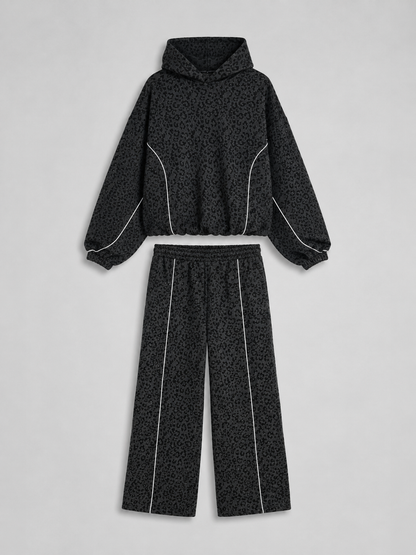 Women’s Leopard Print Long Sleeve Activewear Set