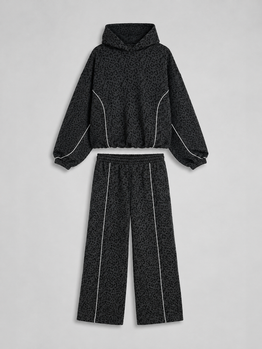 Women’s Leopard Print Long Sleeve Activewear Set