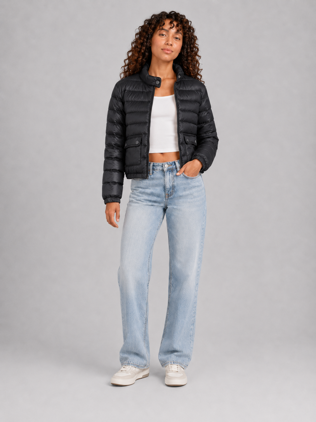 Unisex Lightweight Stand Collar Down Jacket
