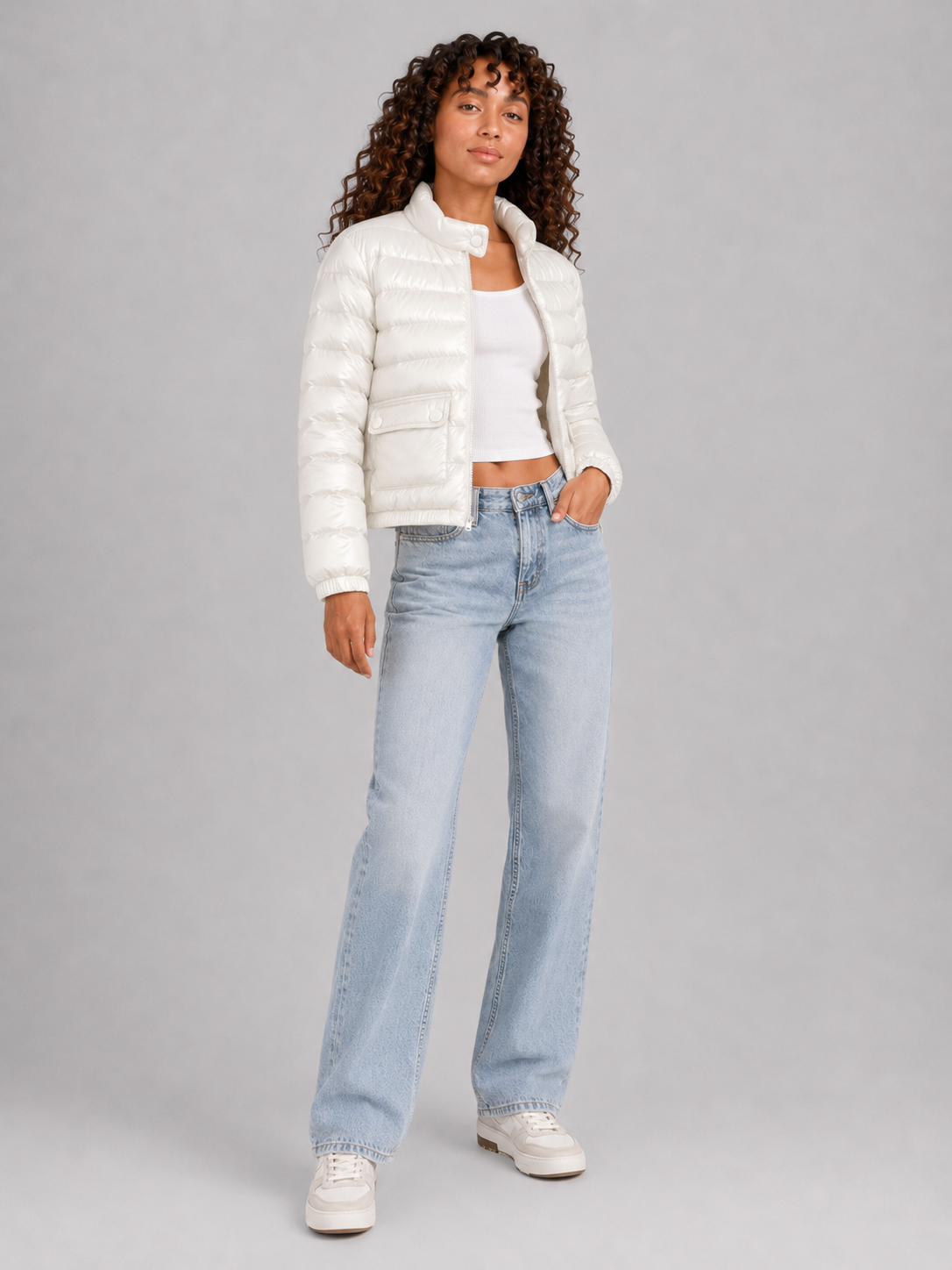 Unisex Lightweight Stand Collar Down Jacket