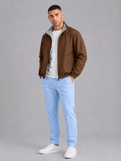 Stand Collar Lightweight Zip Jacket