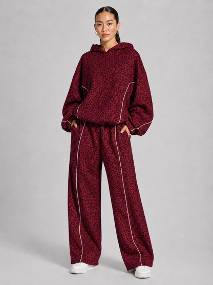Women’s Leopard Print Long Sleeve Activewear Set