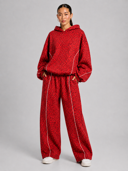 Women’s Leopard Print Long Sleeve Activewear Set