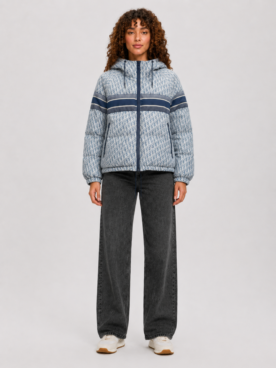 Women’s Contrast Stand Collar Padded Jacket