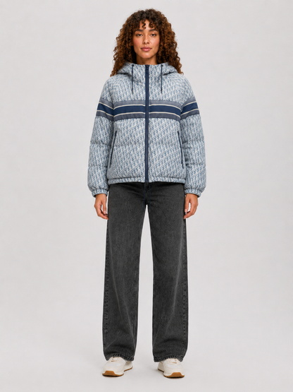 Women’s Contrast Stand Collar Padded Jacket