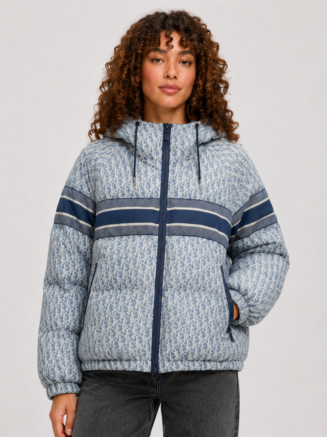 Women’s Contrast Stand Collar Padded Jacket