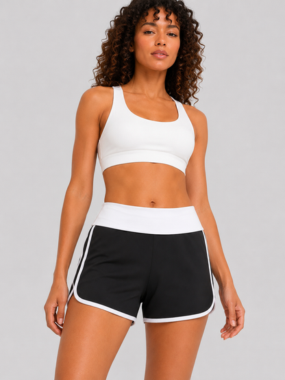 Women’s Breathable Striped Fitness Shorts