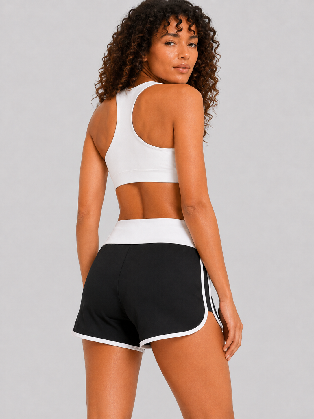 Women’s Breathable Striped Fitness Shorts