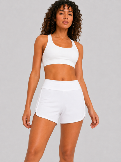 Women’s Breathable Striped Fitness Shorts