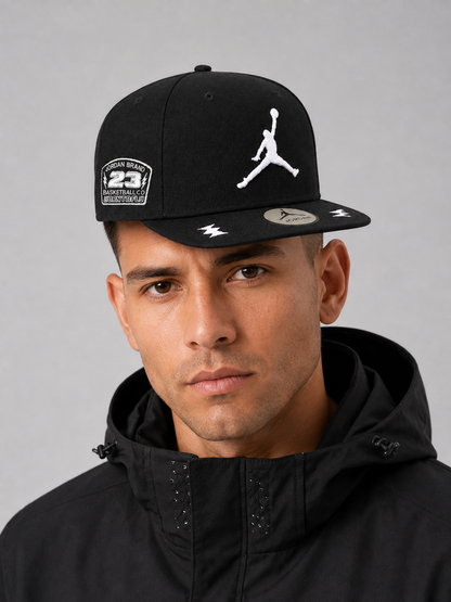 Jordan Big Boys' Youth Retro Jumpman Snapback Hat Black