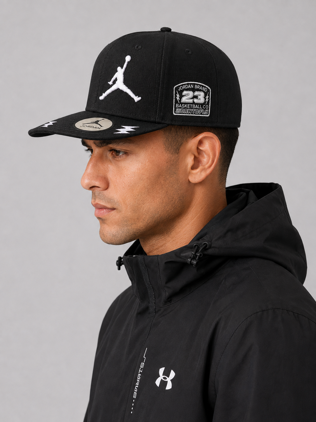Jordan Big Boys' Youth Retro Jumpman Snapback Hat Black