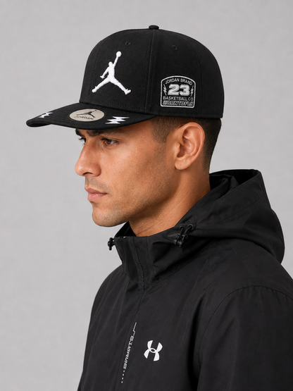 Jordan Big Boys' Youth Retro Jumpman Snapback Hat Black