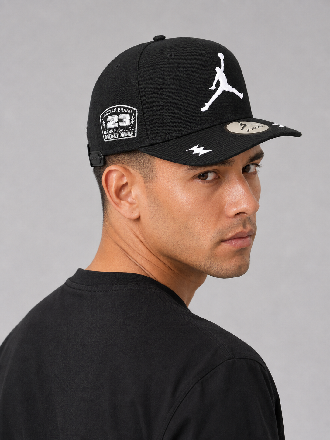 Jordan Big Boys' Youth Retro Jumpman Snapback Hat Black