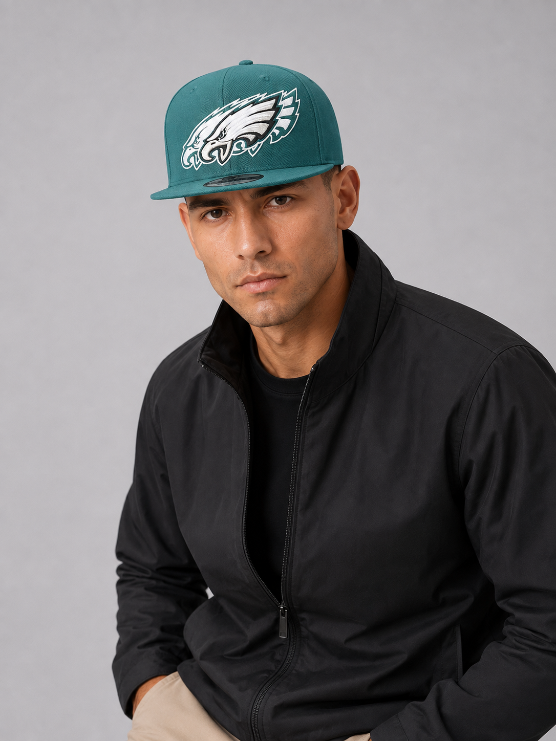 Era Philadelphia Eagles Double-Logo 9FIFTY Snapback Hat