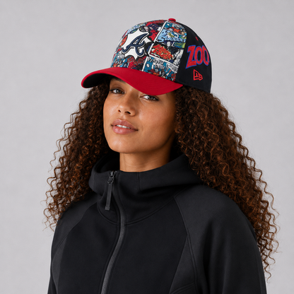 Atlanta Braves - Era Navy/Red MLB Diamond Hero Edition A-Frame 9FORTY Hat