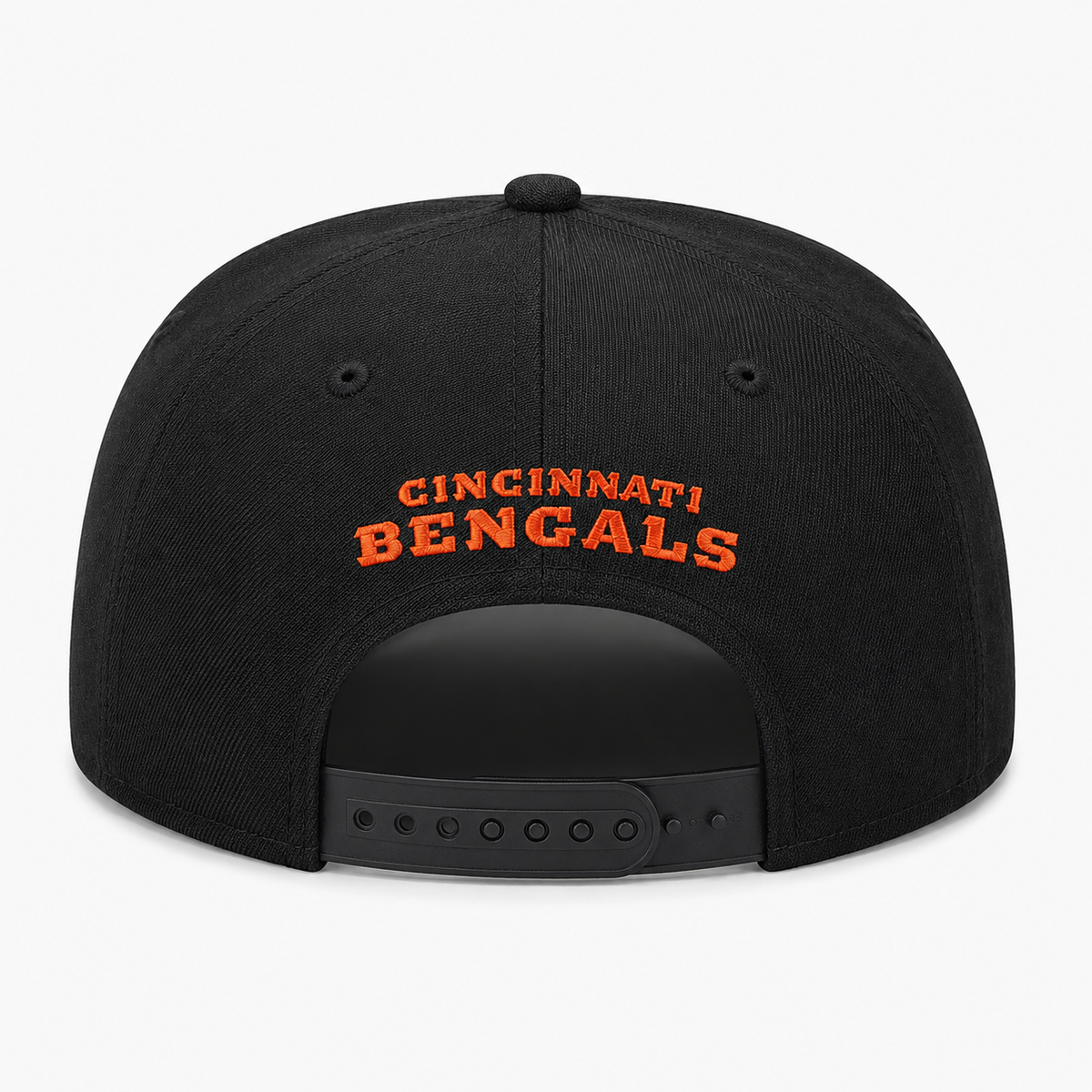Era Black Cincinnati Bengals Overlap Wordmark 59FIFTY Fitted Hat