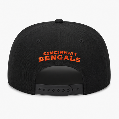 Era Black Cincinnati Bengals Overlap Wordmark 59FIFTY Fitted Hat