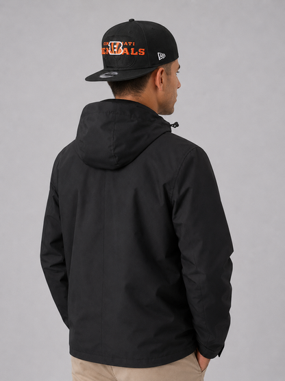 Era Black Cincinnati Bengals Overlap Wordmark 59FIFTY Fitted Hat