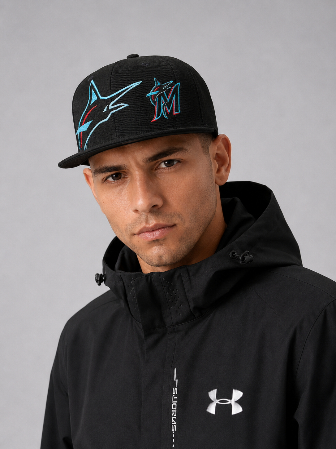 Miami Marlins- Era Black Logo Strike 9FIFTY Snapback Hat