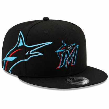 Miami Marlins- Era Black Logo Strike 9FIFTY Snapback Hat