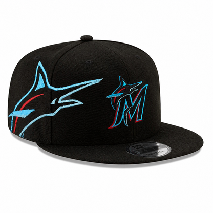 Miami Marlins- Era Black Logo Strike 9FIFTY Snapback Hat