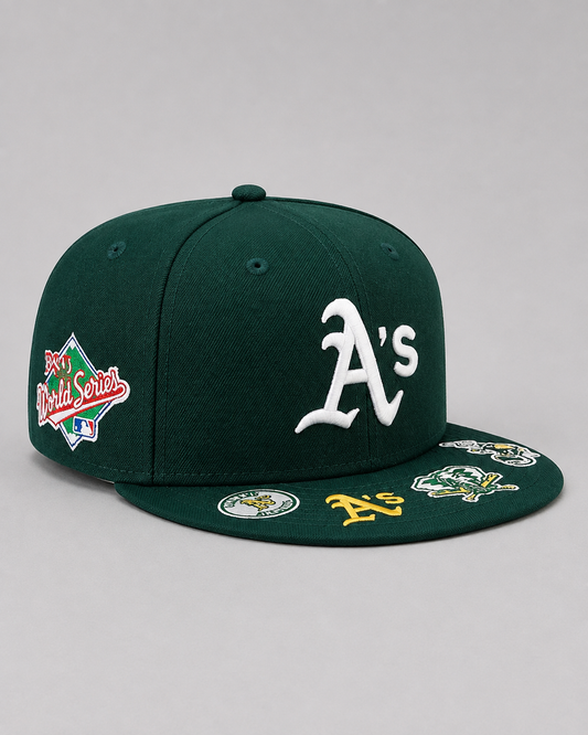 Era Oakland Athletics World Series Multi-Patch 59FIFTY Fitted Hat