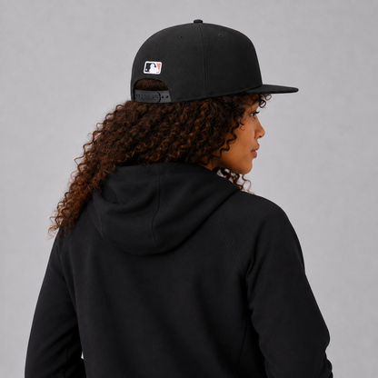 Black Orange Bridge Embroidered Snapback Cap