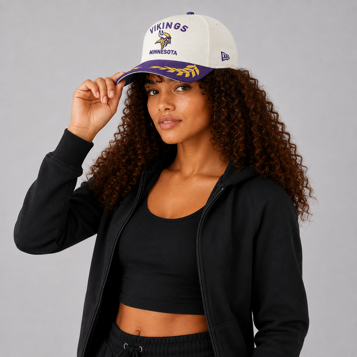 Minnesota Vikings - Era Cream/Purple 9FORTY A-Frame M-Crown Adjustable Hat