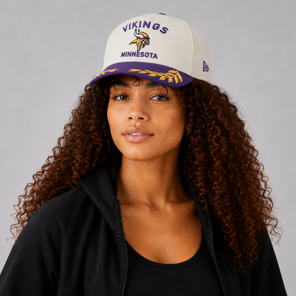 Minnesota Vikings - Era Cream/Purple 9FORTY A-Frame M-Crown Adjustable Hat