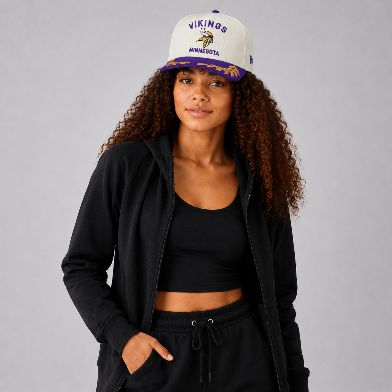 Minnesota Vikings - Era Cream/Purple 9FORTY A-Frame M-Crown Adjustable Hat