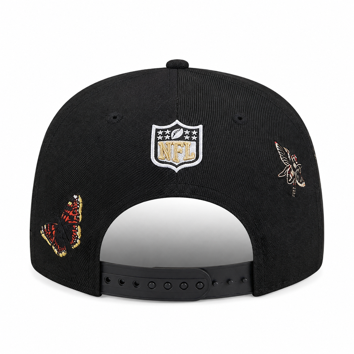 Era Black New Orleans Saints x Felt 9FIFTY Snapback Hat