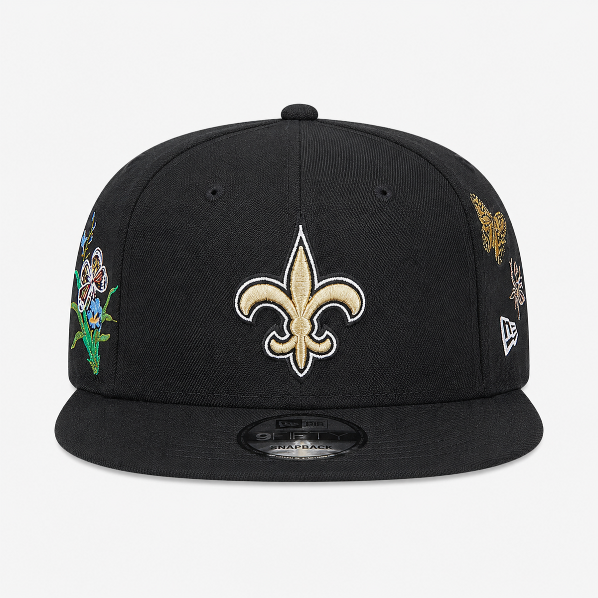 Era Black New Orleans Saints x Felt 9FIFTY Snapback Hat