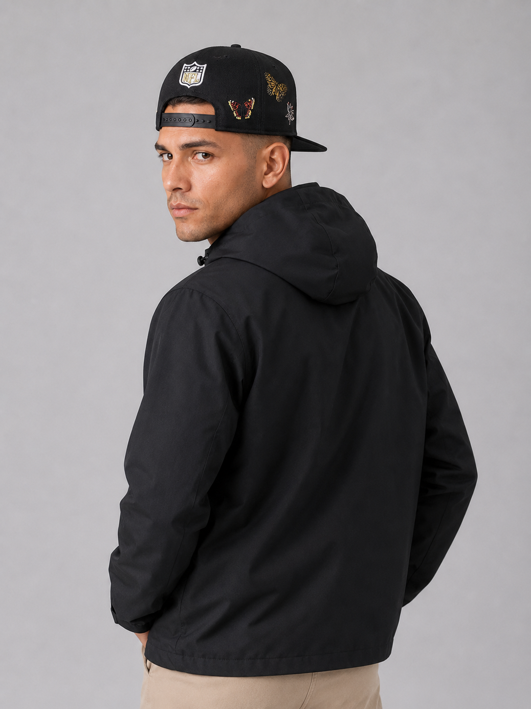 Era Black New Orleans Saints x Felt 9FIFTY Snapback Hat