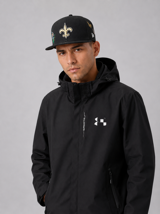 Era Black New Orleans Saints x Felt 9FIFTY Snapback Hat