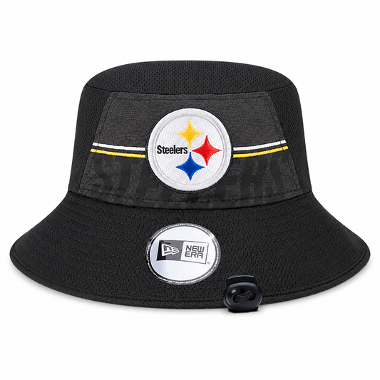 Era Black Pittsburgh Steelers Training Camp Stretch Bucket Hat