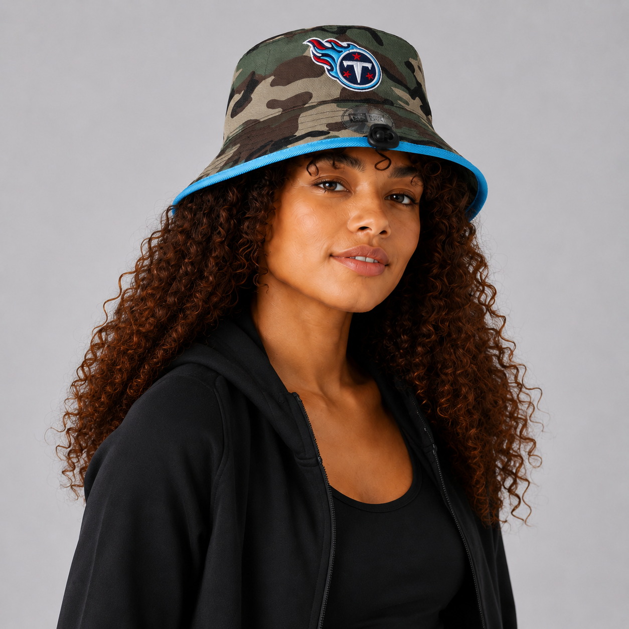 Green Camo Flame Emblem Bucket Hat
