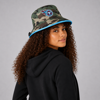 Green Camo Flame Emblem Bucket Hat