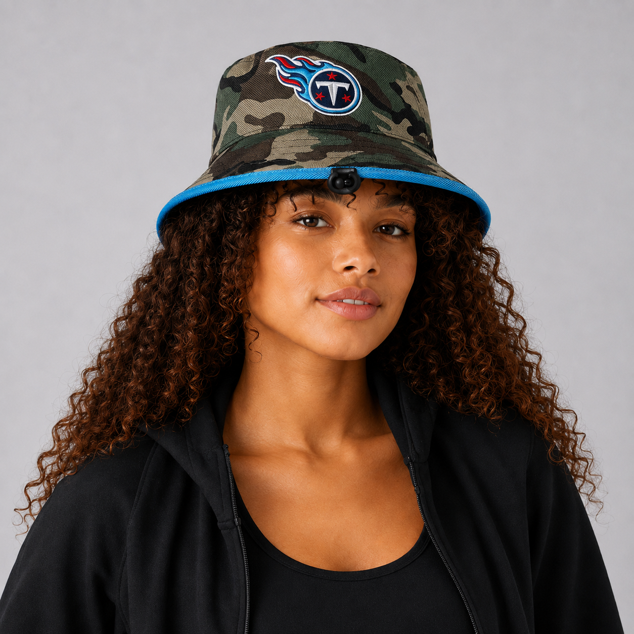 Green Camo Flame Emblem Bucket Hat