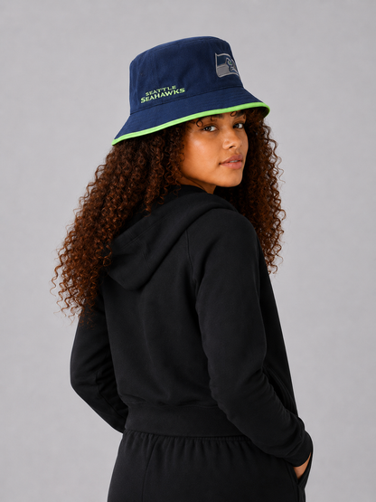 Navy Hawk Emblem Bucket Hat