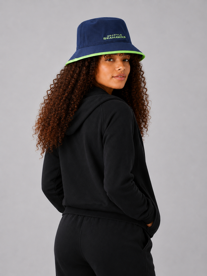 Navy Hawk Emblem Bucket Hat