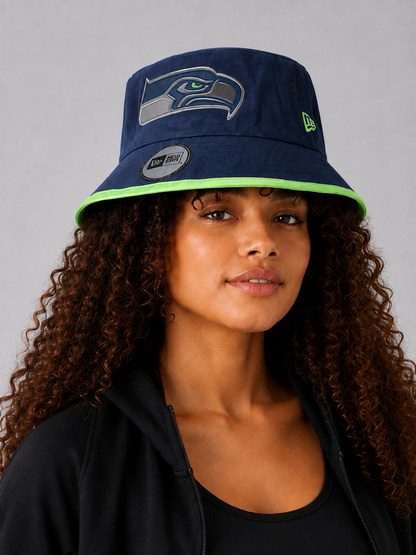 Navy Hawk Emblem Bucket Hat